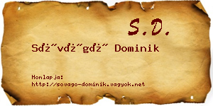 Sóvágó Dominik névjegykártya